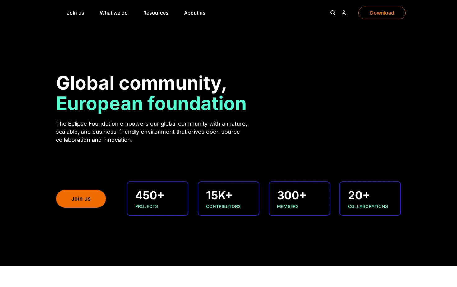 Eclipse Foundation 页面快照